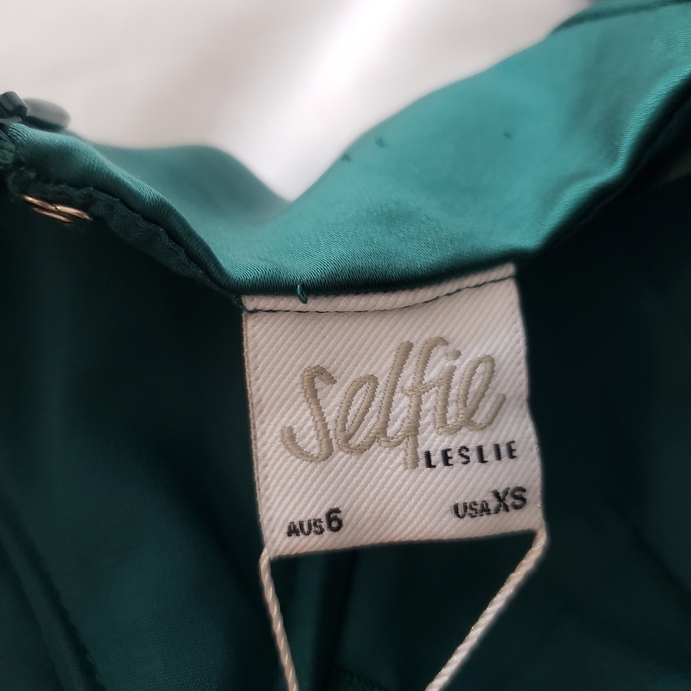 Selfie Leslie Aphrodite Molded Cup Party Dress Forest Green XS - Picture 7 of 10